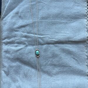 Silver Necklace with Turquoise Pendant